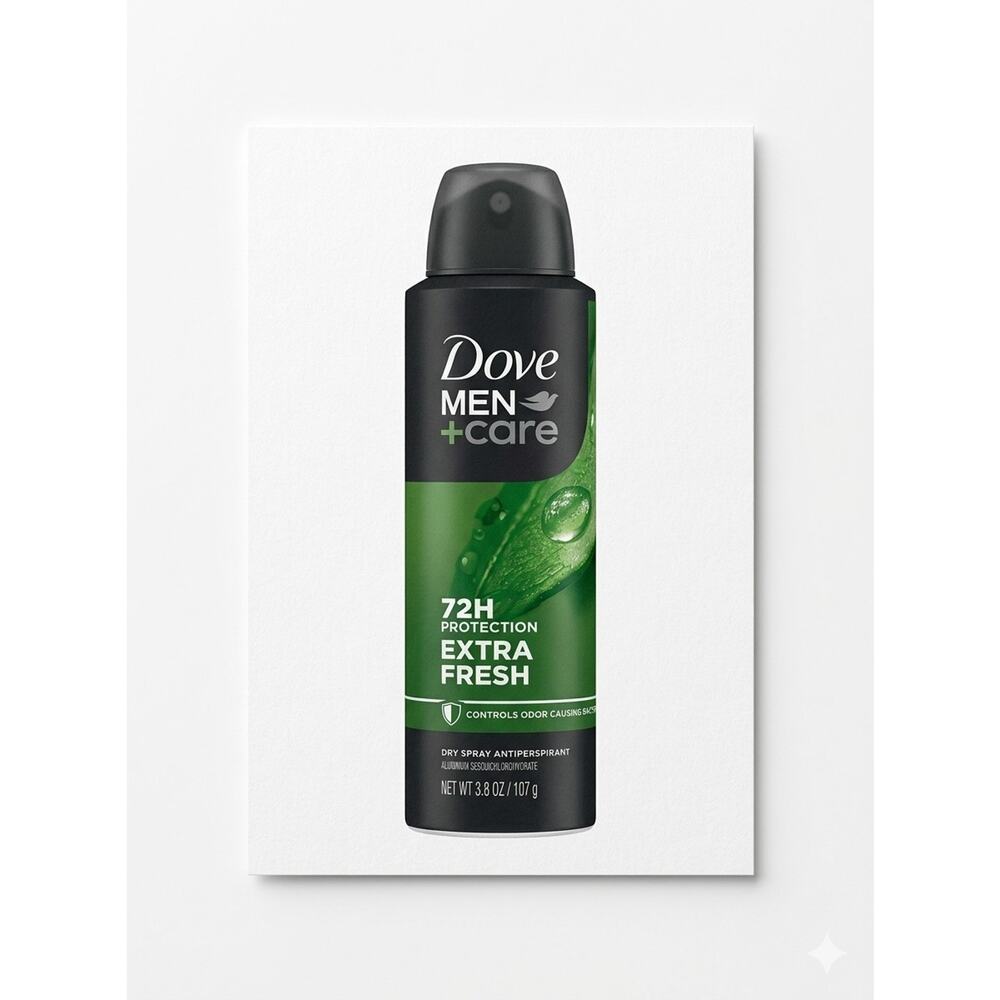 Dove Men + Care Extra Fresh 72H Antiperspirant Dry Spray 3.8 oz Lime + Mint